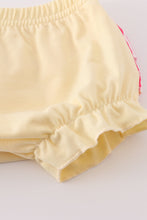 Pink easter bunny french knot girl bloomer set - ARIA KIDS