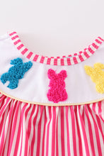 Pink easter bunny french knot girl bloomer set - ARIA KIDS