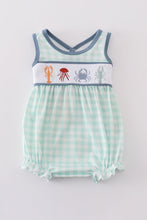 Blue marine creature embroidery girl bubble - ARIA KIDS
