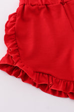 Red farm applique girl set - ARIA KIDS