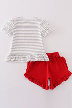 Red farm applique girl set - ARIA KIDS