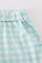 Blue gingham boy shorts set - ARIA KIDS