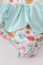 Minty floral bloom print 2pc girl swimsuit - ARIA KIDS