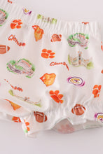 Orange clemson embroidery girl bloomer set - ARIA KIDS