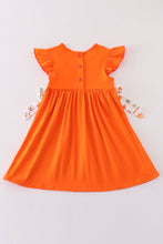 Orange clemson embroidery girl dress - ARIA KIDS