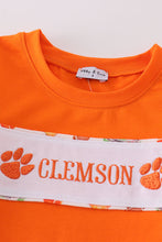 Orange clemson embroidery boy set - ARIA KIDS
