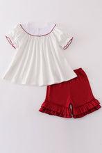 Maroon roll tide embroidery girl set - ARIA KIDS