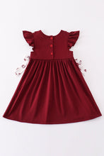 Maroon mississippi embroidery girl dress - ARIA KIDS
