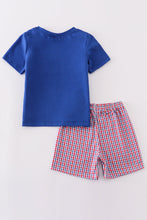 Blue ole miss embroidery boy set - ARIA KIDS