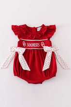 Red sooners embroidery girl bubble - ARIA KIDS
