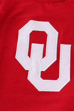Red sooners embroidery girl skort set - ARIA KIDS