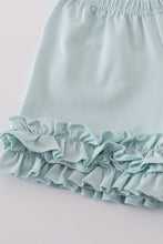 Blue stripe sailboat embroidery girl set - ARIA KIDS