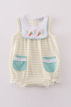 Easter stripe bunny embroidery girl bubble - ARIA KIDS