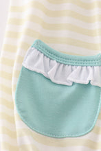 Easter stripe bunny embroidery girl bubble - ARIA KIDS