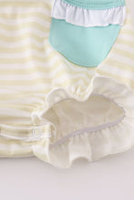 Easter stripe bunny embroidery girl bubble - ARIA KIDS