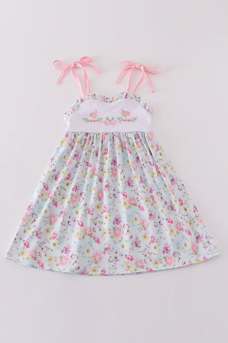 Butterfly floral embroidery girl dress - ARIA KIDS