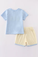 Blue lemon french knot boy set - ARIA KIDS