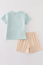 Blue easter bunny applique boy set - ARIA KIDS