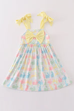 Easter bunny print bow girl dress - ARIA KIDS