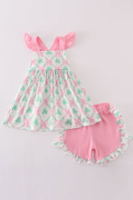 Green St.Patricks clover print girl set - ARIA KIDS