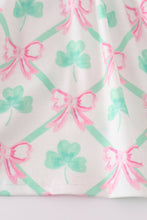 Green St.Patricks clover print girl set - ARIA KIDS