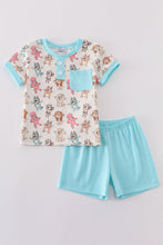 Blue character print boy set - ARIA KIDS