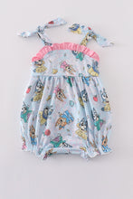 Pink character print ruffle girl bubble - ARIA KIDS