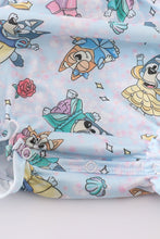 Pink character print ruffle girl bubble - ARIA KIDS