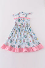 Pink character print ruffle girl dress - ARIA KIDS