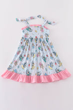 Pink character print ruffle girl dress - ARIA KIDS