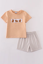 Tan easter bunny embroidery boy set - ARIA KIDS