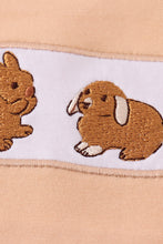 Tan easter bunny embroidery boy set - ARIA KIDS