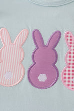Blue easter bunny applique girl set - ARIA KIDS