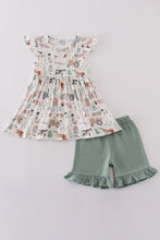 Sage farm print girl set - ARIA KIDS