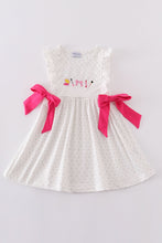 Pink make up embroidery girl dress - ARIA KIDS