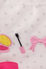 Pink make up embroidery girl dress - ARIA KIDS