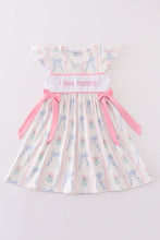 Pink bow I love mommy embroidery girl dress - ARIA KIDS