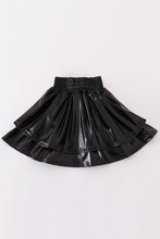 Black girl ruffle laser skorts - ARIA KIDS