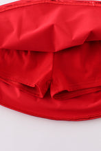 Red girl ruffle laser skorts - ARIA KIDS