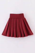 Maroon Pleats active skorts - ARIA KIDS