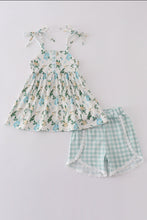 Green floral print set - ARIA KIDS