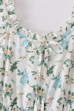 Green floral print mom dress - ARIA KIDS