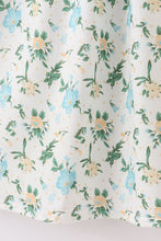 Green floral print mom dress - ARIA KIDS