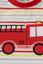 Red fire truck applique bloomer set - ARIA KIDS