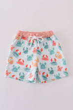Green crab print swim trunks - ARIA KIDS
