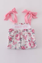 Pink floral MAMA'S embroidery dress - ARIA KIDS