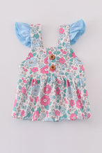 Blue floral print bubble - ARIA KIDS