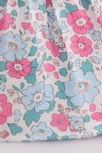 Blue floral print bloomer set - ARIA KIDS