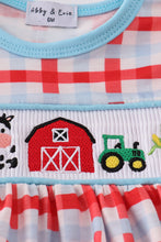 Blue farm embroidery smocked bloomer set - ARIA KIDS