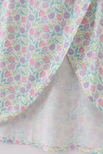 Purple floral print women dress - ARIA KIDS